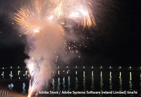 Feuerwerk am Strand Feuerwerk am Strand